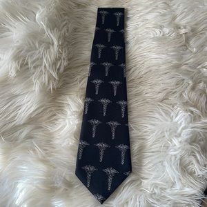 Everyday brand black gray hospital Dr nurse paramedic tie